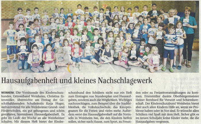 Kinderschutzbund - Weinheimer Nachrichten